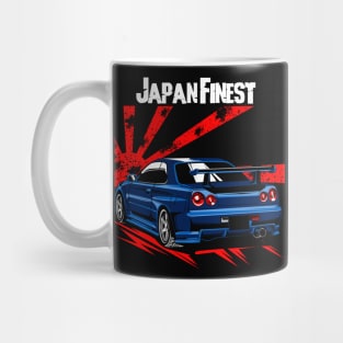 Nissan Skyline R 34 Blue JDM Mug